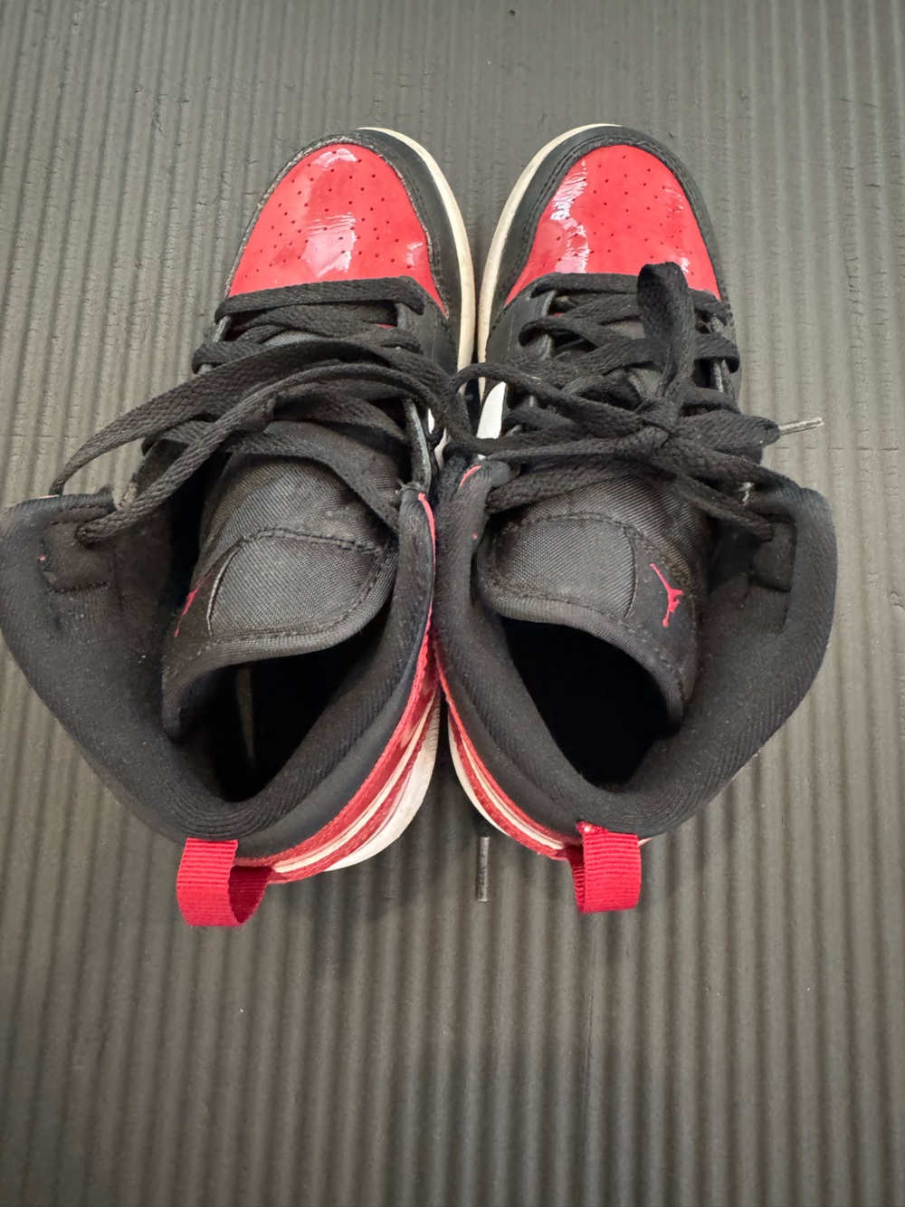 Nike Kids Black and Red High-Top Sneakers